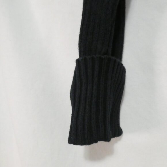 DKNY JEANS | small | Black Ribbed Bold Logo Front Turtelneck Sweater - Picture 6 of 16